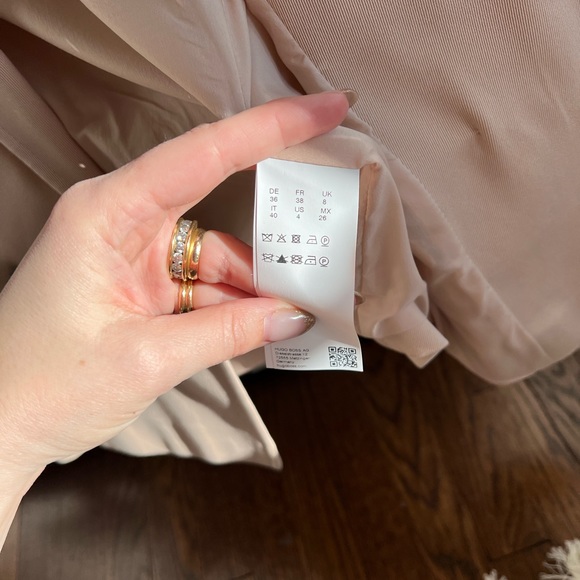 BOSS Jalarema Double Breasted Jacket, Size 4, Nude - Picture 9 of 11